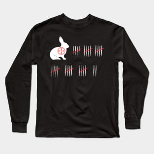 Rabbit Hunting Checklist Funny Bunny Hunter gift Long Sleeve T-Shirt